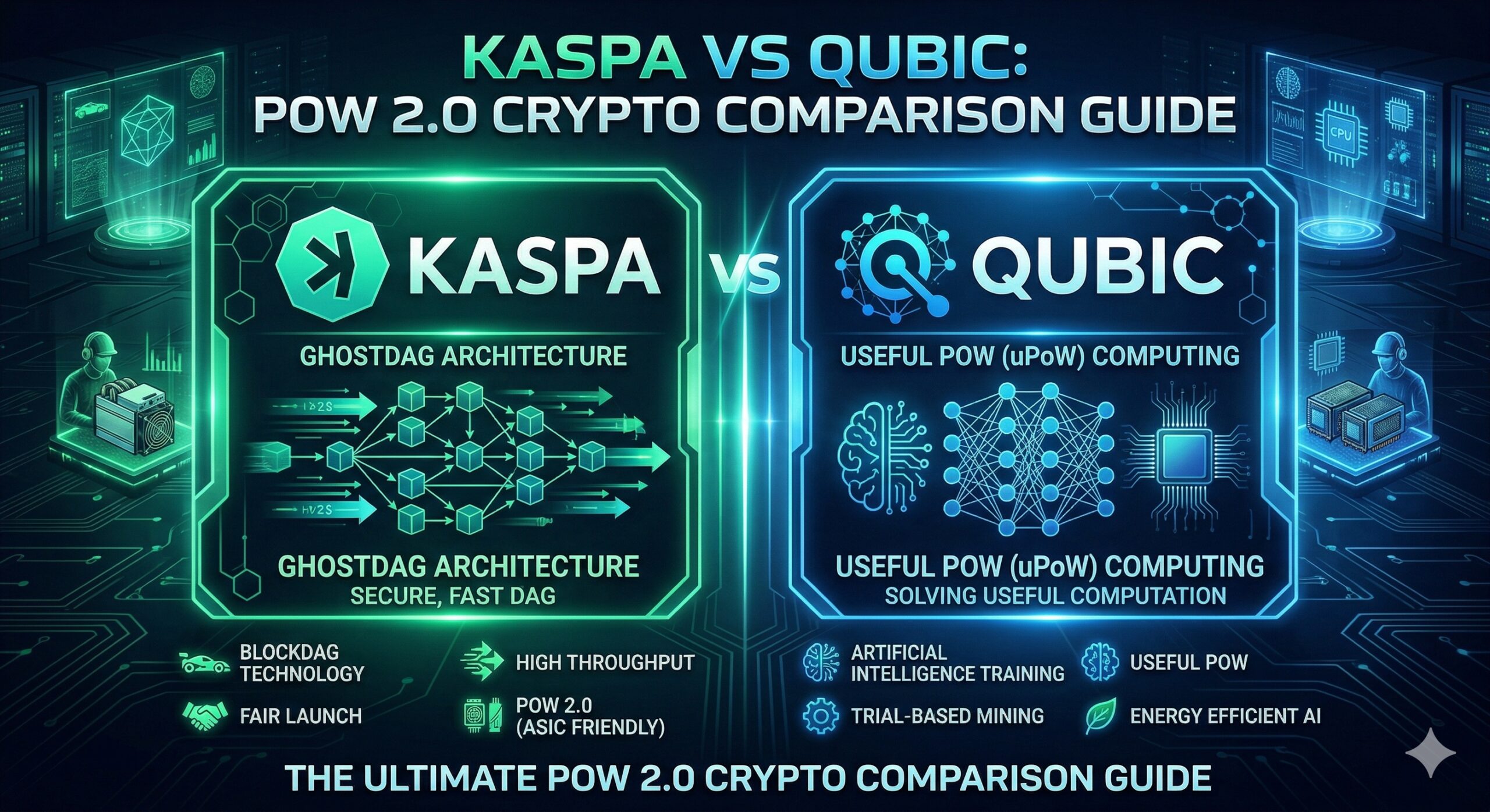 Kaspa vs Qubic: The Ultimate PoW 2.0 Crypto Comparison Guide
